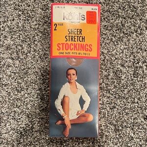 Kohl's vintage 70s Sheer Stretch Stockings - Blush/tan